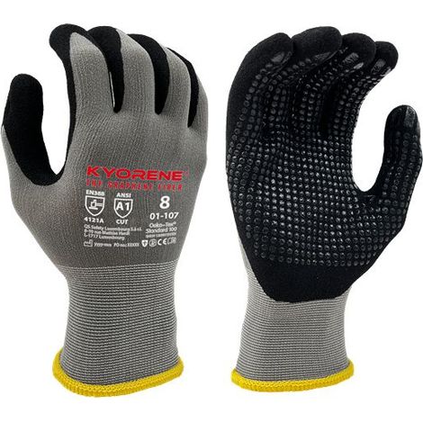 Gants de manutention KYORENE 01-107 taille 9, Manutention générale, 12 Paires, Gris ( Prix pour Paquet de 12 Paires )