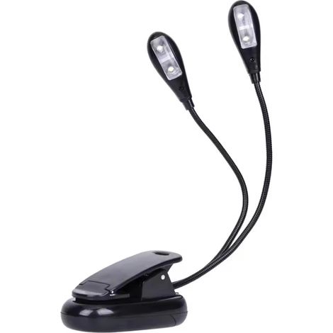 Schreibtischlampe, LED-Klemmleuchte zum Lesen, Nachttischlampe, 2 Helligkeitsstufen
