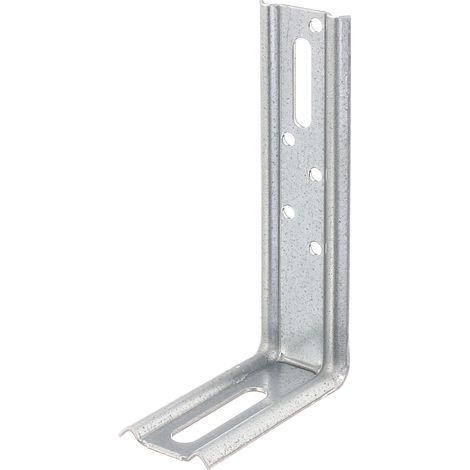 Alberts 866266 Équerre réglable, angle de 90°, emboutie, avec trou oblong, galvanisée Sendzimir, 70 x 120 x 30 mm, Set de 25 pièces