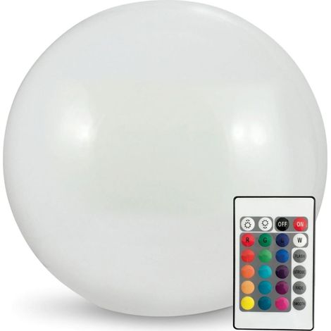Lampada sfera giardino solare LED 50cm RGBW IP65 Polux (1/5)