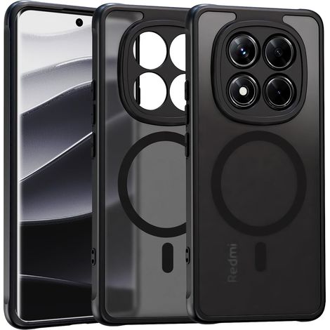 Funda para Xiaomi Redmi Note 14 Pro 5G / Xiaomi Poco X7 5G, compatible con MagSafe, funda mate Erbord, color negro. (1/5)