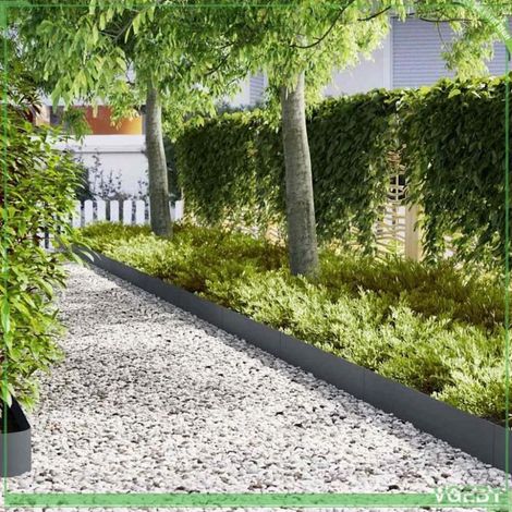 Bordure de pelouse - ABI - 30 pcs - Acier laminé à froid - Anthracite - 100 x 0,05 x 20 cm (1/5)