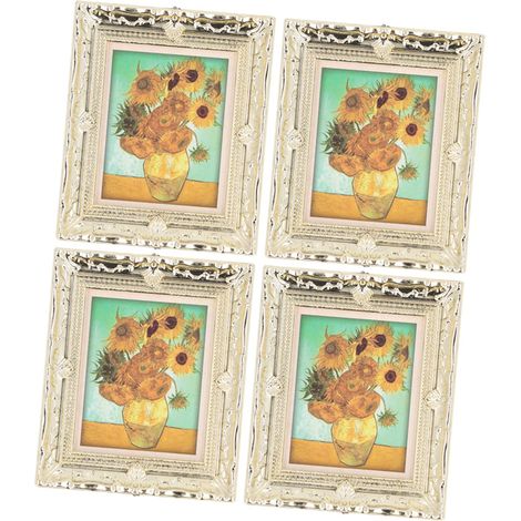 4 cadres photo miniatures pour maison de poupée à l'échelle 1:12, haute simulation, accessoires de décoration, type 1 (1/5)