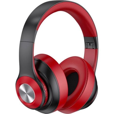 Écouteurs sans fil GreenLyca - Bluetooth, style moderne, son haute qualité - Noir et rouge (1/4)