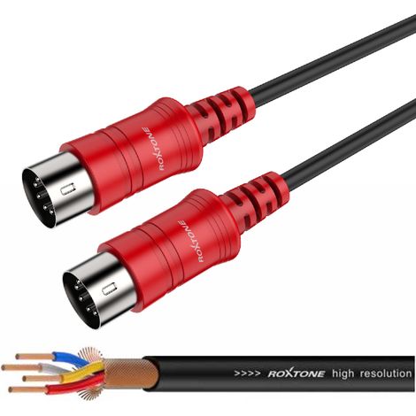 Cavo MIDI 2 x DIN 5 pin 3 m Roxtone SMDC100L3 (1/5)