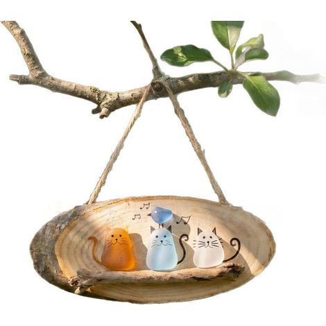 Novel design, portable and practical Sea Glass Cat Wall Hanging -