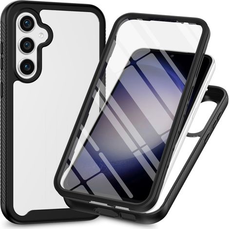 Funda para Samsung Galaxy S24 FE, a prueba de golpes, con lámina, negra. (1/5)