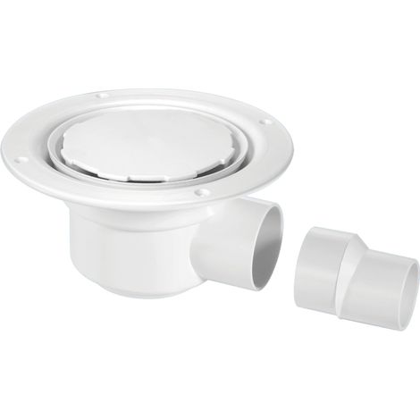 McAlpine TSG50WH-NSC 50mm Water Seal Trapped Gully, Clamp Ring and Cover Plate, 2" Horizontal Outlet and 2" x 1½" Socket Reducer (1/2)