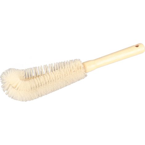 Brosse de nettoyage pour bouteille en bois, manche long 30 cm, idéale pour verres à vin, bouteilles, machine à lait de soja et blender. (1/5)