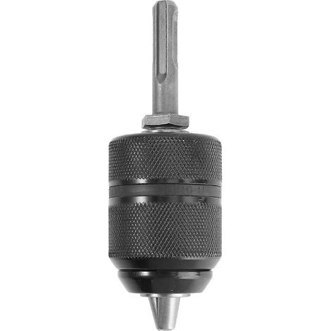 Mini-3-Backen-Schnellspannbohrfutter aus schwarzem Vanadiumstahl, SDS-Adapter für 2–13-mm-Bohrer, Umrüstwerkzeug für tragbare elektrische Bohrmaschinen, Schwarz (1/4)