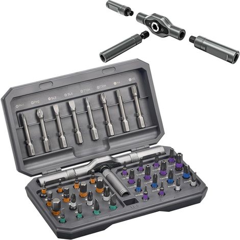 Schraubendreher-Set 42-teilig magnetisch Ratschengriff (1/5)