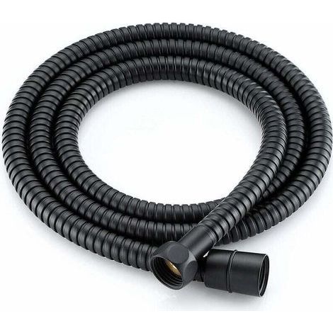 Tuyau de Douche Acier inoxydable Flexible de Douche 1.5 mètres Anti-Torsion pour Douche à Main, Douche de Tête, Noir (1/4)