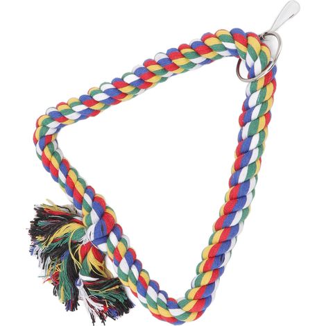Balançoire triangulaire colorée pour oiseaux, perchoir et corde à grimper pour perruches et calopsittes, 23 cm (1/5)