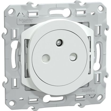 Schneider Electric – Prise de courant affleurante 2P+T 16A – bornes automatiques – fixation par vis – IK04 IP21D – 250VCA 50Hz – protection peinture (1/8)
