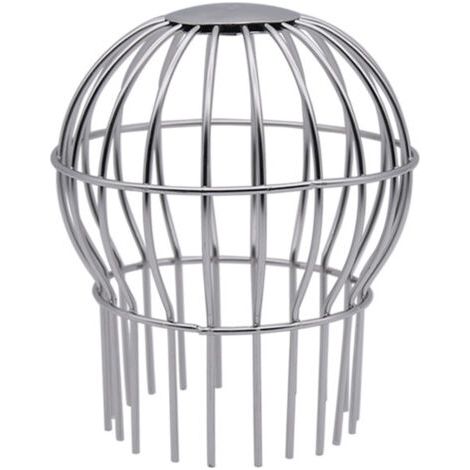 Gouttière Guard 7,6 cm en acier inoxydable 304 Filtre Passoire pour tuyau de descente rond de 6,6 cm à 9,9 cm, arrête les graines de feuilles et autres débris Outil de nettoyage de gouttière (1/5)