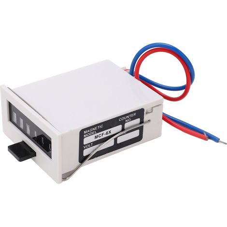 Compteur électromagnétique 6 chiffres haute vitesse, compteur d'impulsions électronique précis pour machines chimiques et textiles, 24 V CC (1/5)