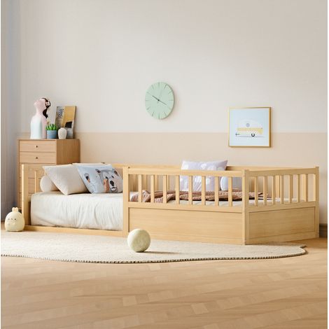 letto struttura letto 90x200 con sponde pino OKMYHOME (1/5)