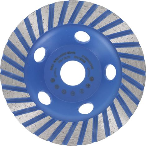 Meule Diamant 125 x 22,2 x 24 mm - Qualité professionnelle pour Béton, Granit, Pierre, Marbre, Pierre, Maçonnerie, Brique, Crépi, Béton ciré, universel (1/5)