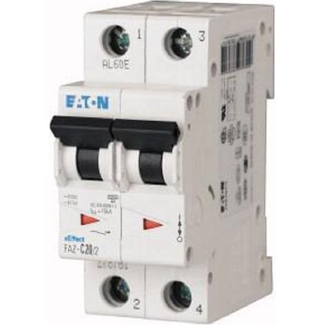 Eaton faz-c25/2 interruttore magnetotermico 15ka 2p c 25a protettore 278762