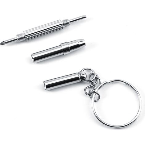 Kit d'outils de réparation de lunettes, lunettes de soleil et montres : vis et écrous en acier inoxydable, pince à épiler, tournevis. (1/5)