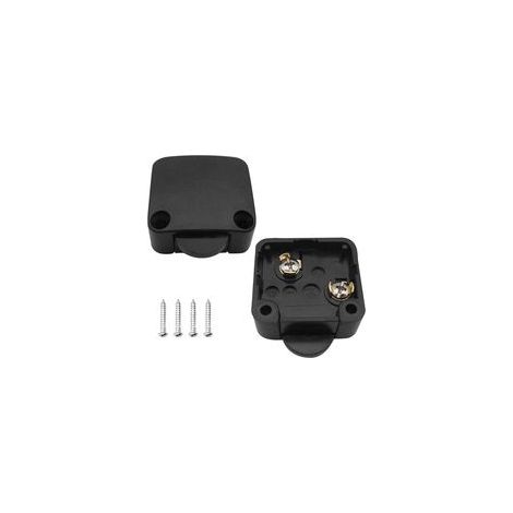 2 Pcs Interrupteurs de Porte D'armoire Interrupteur Automatique 1A 250V Lampe de Placard Interrupteurs (Noir) (1/5)