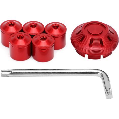 6pcs Motorcycle Hubcap Wheel Side Cover Replacement for Piaggio Vespa GTS GTV 250 300 2017‑2020Red