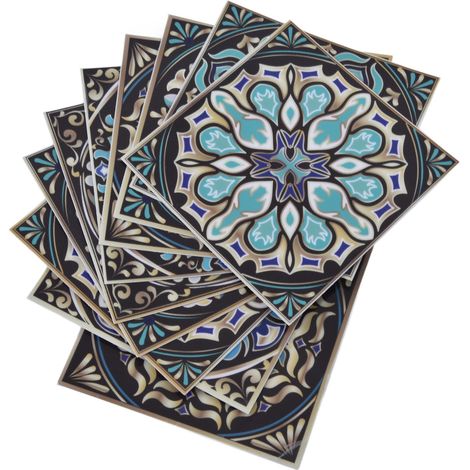 30 autocollants muraux motif datura, 10 cm x 10 cm, imperméables, pour cuisine, salle de bain, escaliers (1/5)