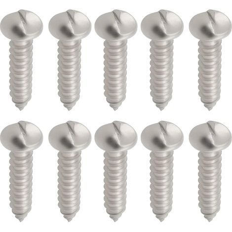 Lot de 40 Vis Sécurité Antivol pour Plaque d'immatriculation 3/4" à Tête d'embrayage Anti-vandale à Sens Unique pour Plaque d'immatriculation Robuste en Acier Inoxydable 304 Calibre 8 (1/5)