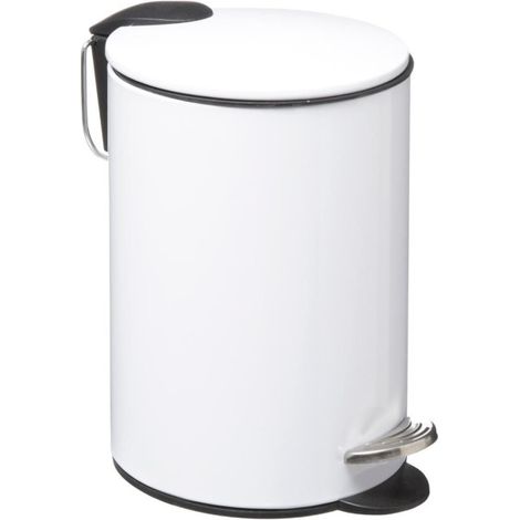 Poubelle à Pédale "Softclose" 3L Blanc (1/2)