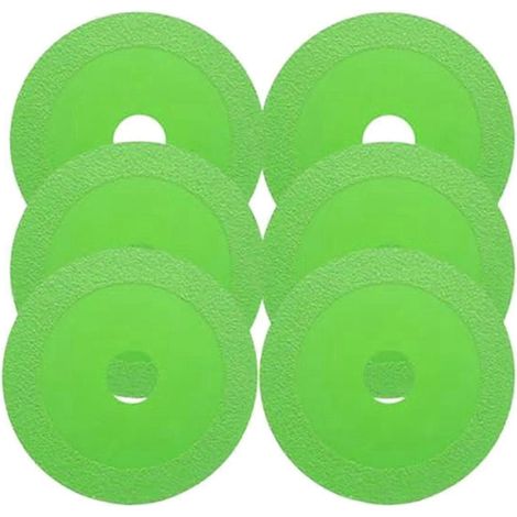 Lot de 6 disques de meulage de 100 mm pour dalles de pierre, disques de découpe de verre pour meuleuse d'angle, découpe de carrelage et de dalles de pierre. (1/5)