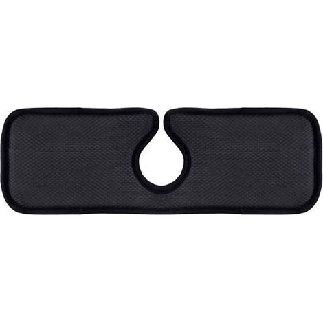 QAZQA Tapis de Robinet - Protection contre les éclaboussures d'eau pour robinet d'évier - Absorbant - Tapis de séchage derrière le robinet 38x13cm (noir)