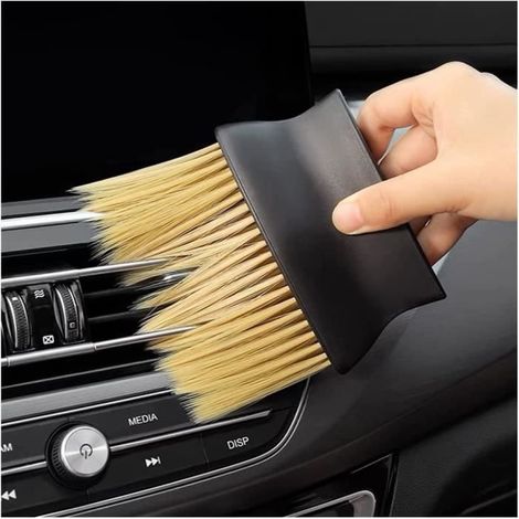 Brosse à poussière intérieure automatique, brosses de nettoyage de voiture, outil de dépoussiérage à poils doux pour tableau, 2pcs