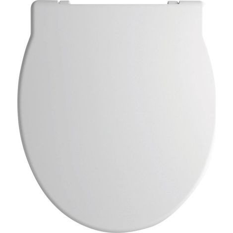 Abattant WC PANORAMA, fermeture amortie, dégagement rapide, blanc (1/5)