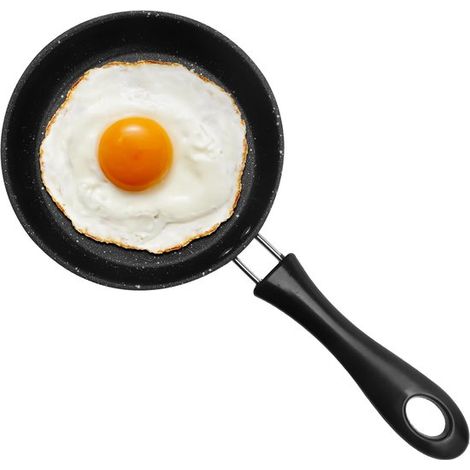 Mini sartén,12 cm,Sartén pequeña para inducción,Sartén para huevos fritos,Revestimiento antiadherente,Acero inoxidable (1/5)