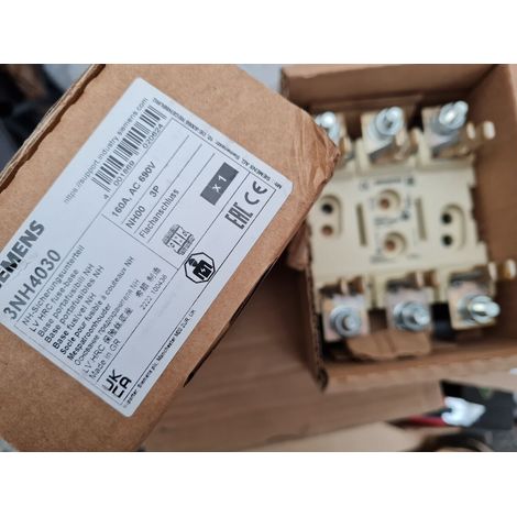 SIEMENS 3NH4030 FUSE BASE 3P 160A 415V , PORTE FUSIBLES NH