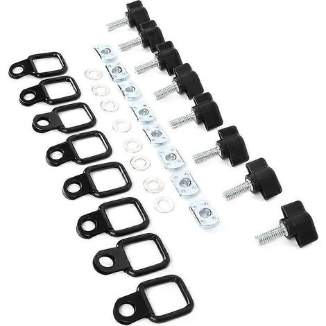 Schnellverschluss-Set für Hardtops, Rändelschraubenmuttern, Zurrringe, passend für Jeep M10 M8