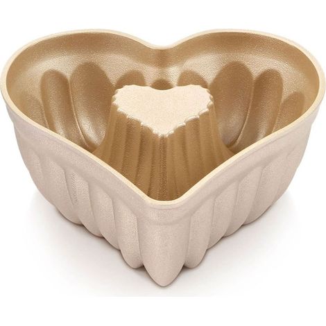Molde bundt en forma de corazón, delícia, 16,4 x 16 x 6,1 cm
