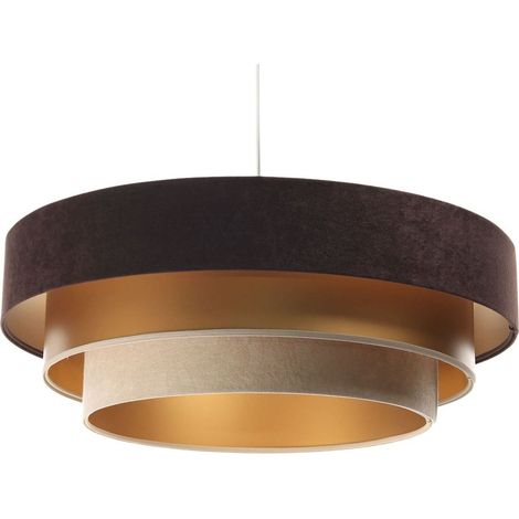 Suspension triniti - Marron intérieur beige et doré