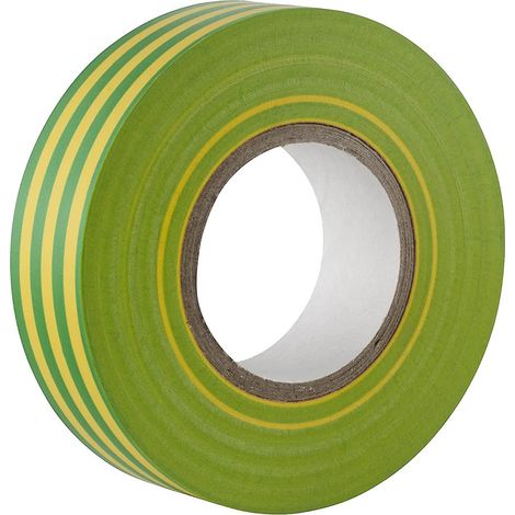 ruban Adhsif Isolant Lectrique Vert/jaune - 25 M - Rsistant, Autocollant - Protger, Regrouper, Rparer Des Cbles - 1 Rouleau (1/5)