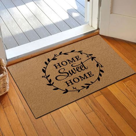 Tapis De Seuil - Fibres De Coco Artificielles - Pour Entrée Extérieure Porche Patio Garage - 70 x 45 cm - Brun - 1 Pièce (1/5)