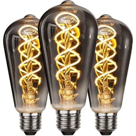 Ampoule LED E27 Vintage, Économie d'énergie, de Style Industriel, Ampoule E27 Lampe Décorative Rétro Antique, 4W pour Chambre Restaurant Café Bar Bistro, Filament Jaune, 3 Pièces (1/4)