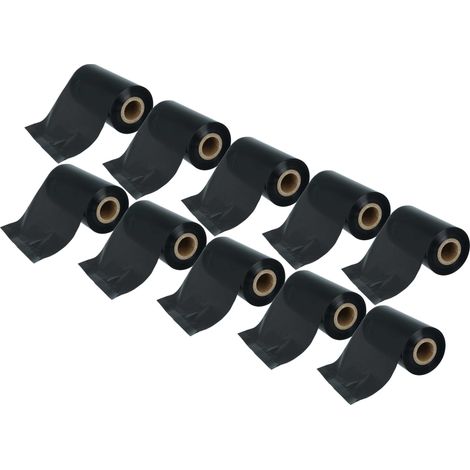 vhbw 10x Thermal Ribbon compatible with Valentin CV6800 Label Printer, 110 mm x 300 m, Wax-Plus, Black (1/5)