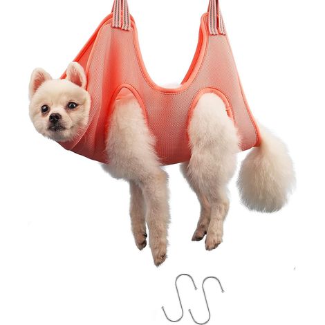 Hamac Pour Toilettage Chien Et Chat - Sangle De Suspension Avec Mousquetons - Pour Coupe Des Griffes Et Soins Vétérinaires - 1 Pièce (1/5)