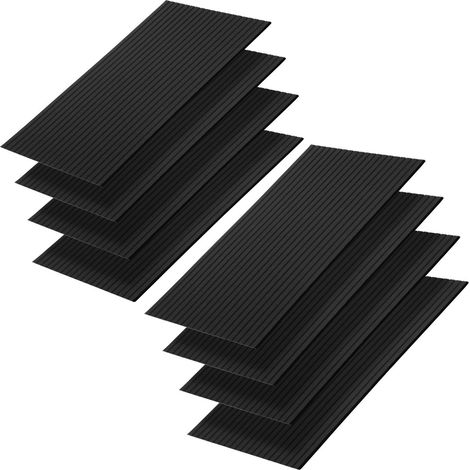 Wolketon 8 unidades Panel acústico de pared 120 x 60 x 0.9 cm con ranuras verticales, negro, autoadhesivo (1/5)