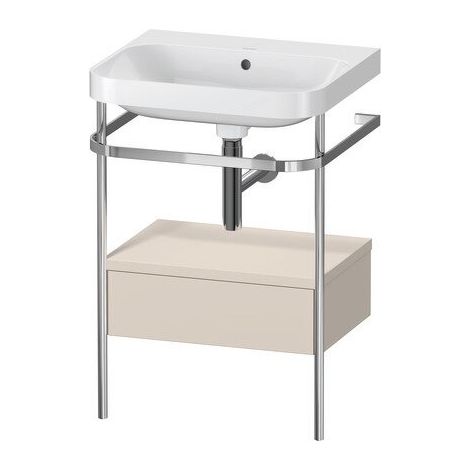 DURAVIT HP4840N8383 HappyD2+ en forme de C avec trou de robinet et bride