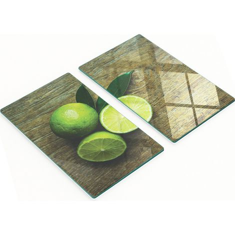 Tablas de cortar decorativas de cristal para cocina, ideales para madera de tilo y madera, 2 x 30 x 52 cm.