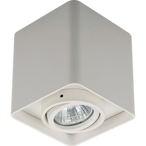 Spot plafond carré blanc orientable GU10 Zuma Line (1/2)