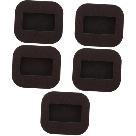 de 5 embouts carr s en feutre marron pour roulettes de (1/5)