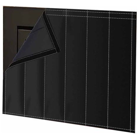 Rideau d'isolation de cheminée 4534 po – Tissu Oxford épais avec 2 couches de coton – Système velcro pour installation facile