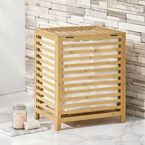Accessoire de nettoyage bois naturel en bambou 50 x 36 x 60 cm (1/5)
